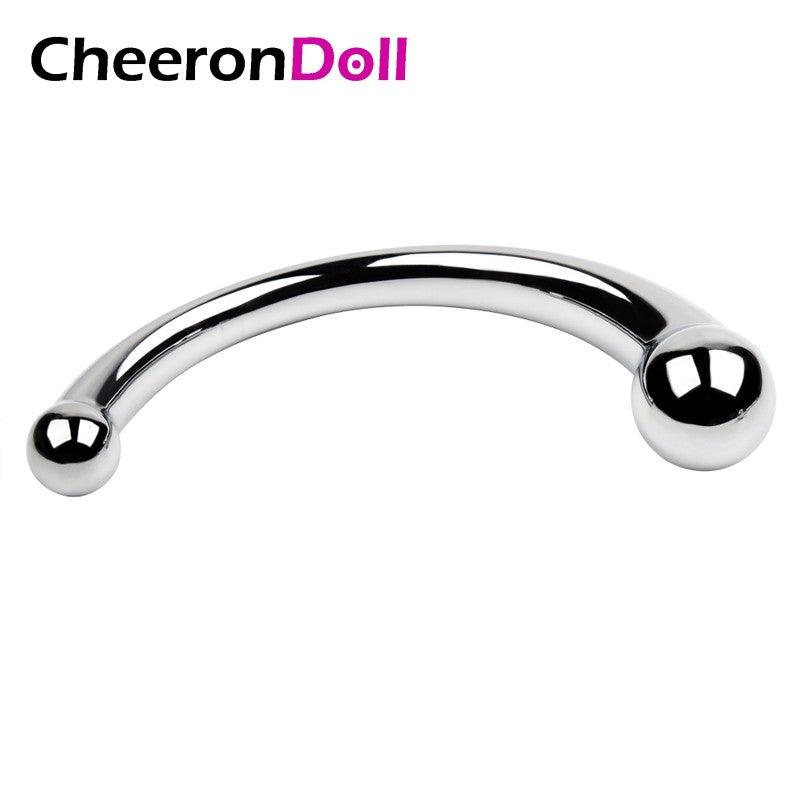 CHEERONDOLL ANAL TOYS JG-A-031~032 DOUBLE HEAD STAINLESS STEEL BUTT PLUG FOR MASTURBATION SEX TOY - Cheeron Doll