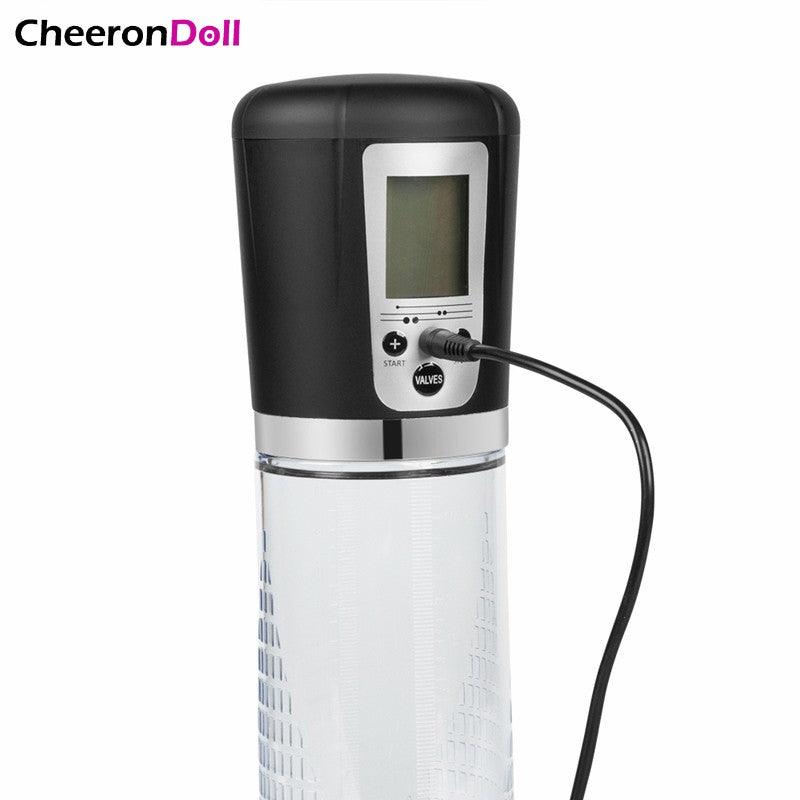 CHEERONDOLL PENIS PUMP SJ-OT-003 HOT SALE PENIS PUMP WITH LCD PANEL - Cheeron Doll