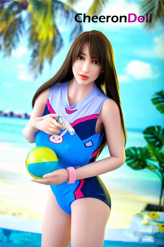 cheerondoll 163cm plus tpe asian love doll mika beach swimming