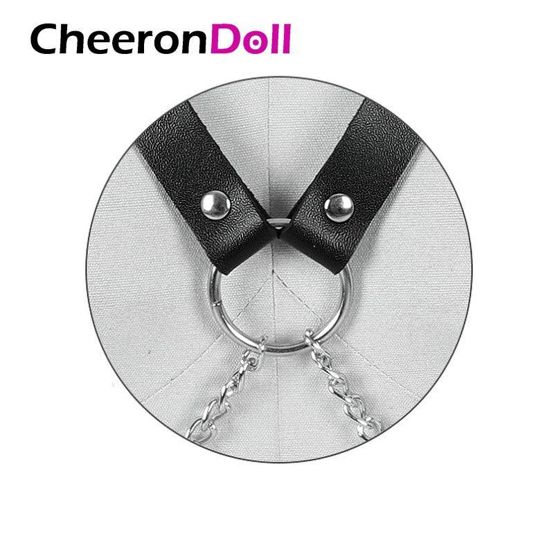CHEERONDOLL WOMEN’S FAUX LEATHER CHEST HARNESS WITH CHAIN DECORATION - Cheeron Doll