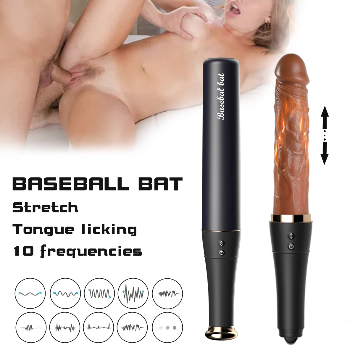 Baseball bat female dildo clitoris masturbation device simulation